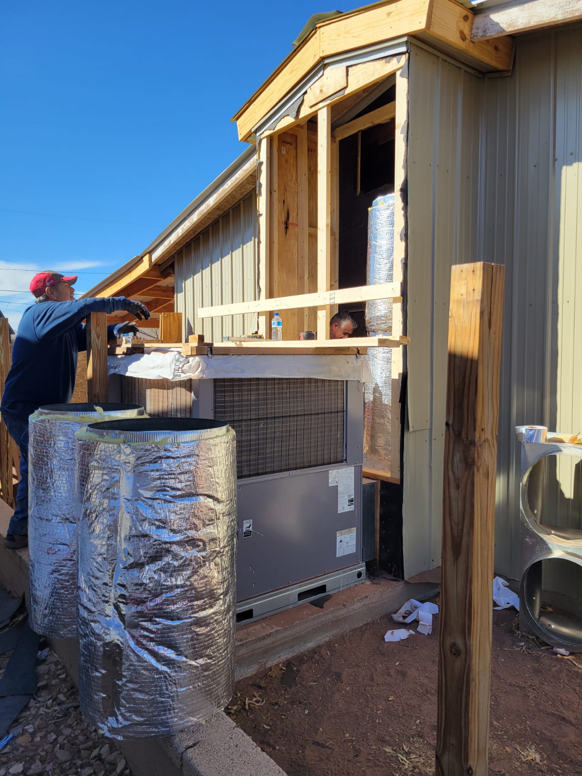 Exterior installation — alternate angle